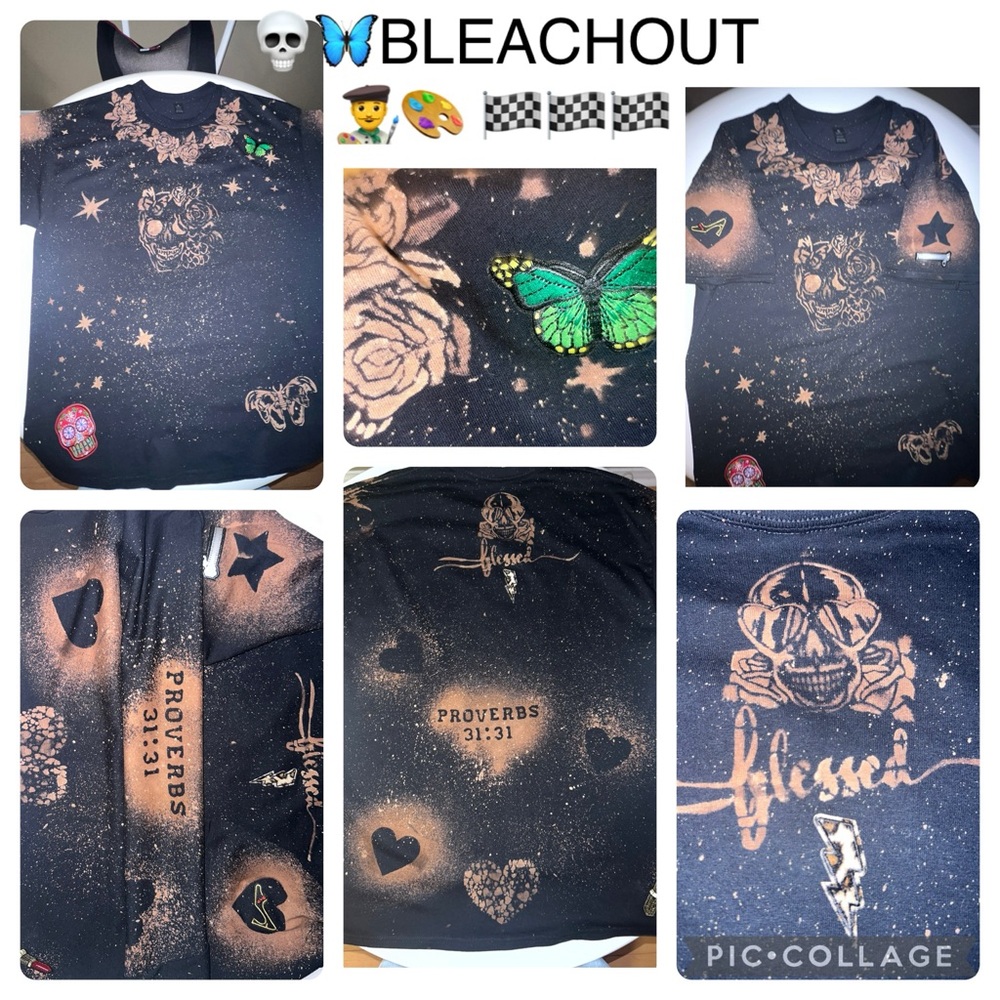 💀 SKULL & BLOOM 🌸
By @Tysbleachlab on IG —this bleachout skull tee 🤩